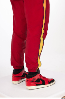 Nabil calf dressed red athletic track pants red black high-top…